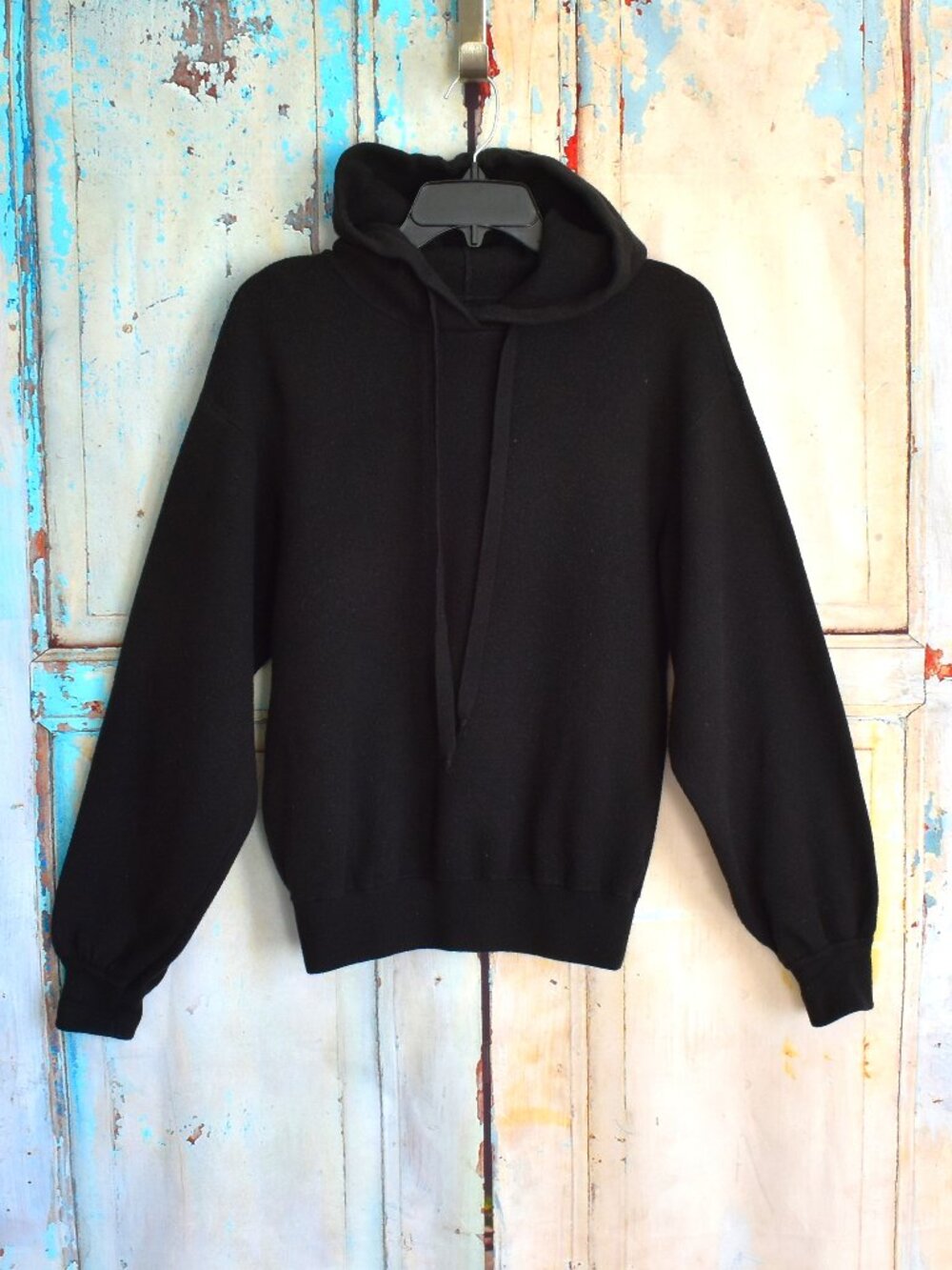 Women's Downeast Hoodie Sweater Knit Sweatshirt SMALL Black